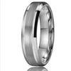 Unisex Tungsten Steel Couple Rings With Flat Chamfered Design And Sand Textured Center Real Gold Plated Geometric Wholesale Jewelry