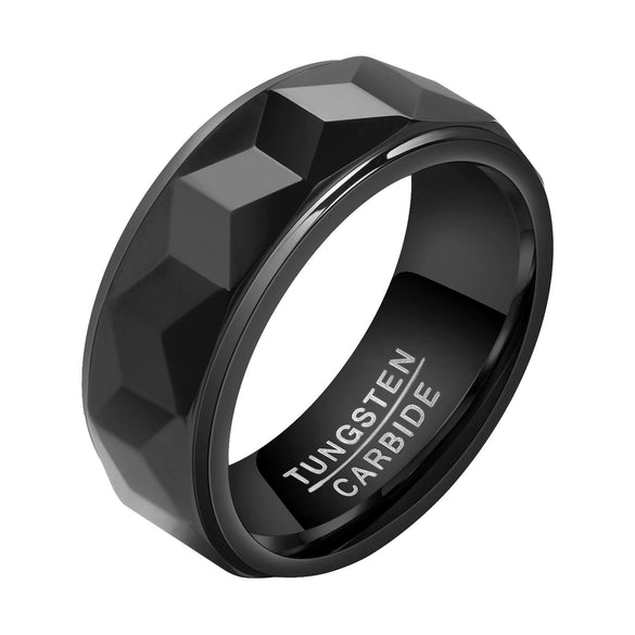 Unisex Tungsten Steel Geometric Ring