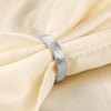 Unisex Tungsten Steel Ring With Faceted Geometric Fish Scale Hammered Pattern And Electroplated Finish