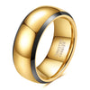 Unisex Tungsten Steel Ring With Geometric Design And Black And Gold Electroplated Finish Fashion Jewelry