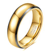 Unisex Tungsten Steel Ring With Geometric Design And Black And Gold Electroplated Finish Fashion Jewelry