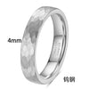 Unisex Tungsten Steel Ring With Retro Fish Scale Hammered Geometric Pattern And Electroplated Finish Wholesale