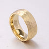 Unisex Tungsten Steel Ring With Retro Fish Scale Hammered Geometric Pattern And Electroplated Finish Wholesale