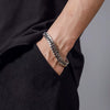 Unisex Ushaped Cuban Link Chain Bracelet In Polished Titanium Steel With Chunky Hiphop Style Jewelry Design