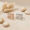Unisex Vintage Crosscutout Electroplated Ring With Elegant Design