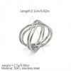 Unisex Vintage Crosscutout Electroplated Ring With Elegant Design