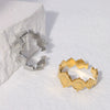 Unisex Vintage Geometric Stainless Steel Electroplated Ring And Bracelet With Sun Symbol