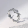 Unisex Vintage Geometric Stainless Steel Electroplated Ring And Bracelet With Sun Symbol