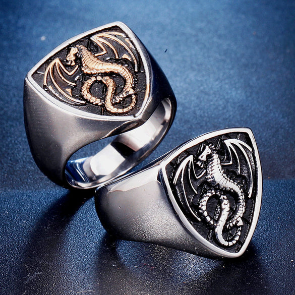 Unisex Vintage Geometric Stainless Steel Ring With Smooth Polished Finish For Men And Women