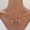 Unisex Zinc Alloy Animal Zodiac Snake Pendant Necklace With Electroplating And Regular Chain Ins Style Punk Hiphop Cold Style