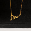 Unisex Zinc Alloy Animal Zodiac Snake Pendant Necklace With Electroplating And Regular Chain Ins Style Punk Hiphop Cold Style