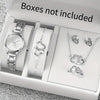 Universal Casual Alloy Case Round Dial Quartz Watch With Steel Band And Ordinary Glass Mirror