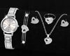 Universal Casual Alloy Case Round Dial Quartz Watch With Steel Band And Ordinary Glass Mirror