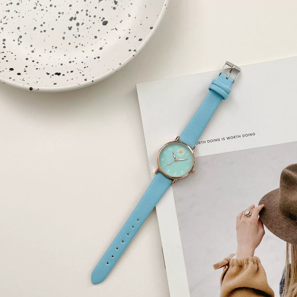 Universal Fashion Watch Set Alloy Case Canvas Strap Round Dial
