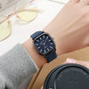 Universal Fashionable Square Quartz Watch With Pu Strap Stainless Steel Buckle And Alloy Material