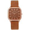 Universal Fashionable Square Quartz Watch With Pu Strap Stainless Steel Buckle And Alloy Material