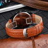 Universal Leisure Alloy Case Imitation Leather Strap Stainless Steel Buckle Round Dial Quartz Belt Watch