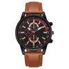 Universal Leisure Alloy Case Imitation Leather Strap Stainless Steel Buckle Round Dial Quartz Belt Watch
