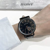 Universal Leisure Alloy Case Ordinary Glass Mirror Pointer Quartz Watch With Gear Belt