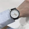 Universal Leisure Alloy Case Ordinary Glass Mirror Pointer Quartz Watch With Gear Belt