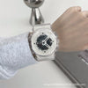 Universal Leisure Plastic And Silicone Transparent Strap Electronic Watch