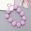 Universal Phone Case Lanyard Semihandmade With Plush Ball Bead Pendant