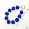 Universal Phone Case Lanyard Semihandmade With Plush Ball Bead Pendant