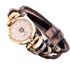Universal Student Bracelet Watch Alloy Case Imitation Leather Strap Stainless Steel Buckle Round Dial Leisure Style