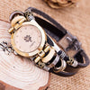 Universal Student Bracelet Watch Alloy Case Imitation Leather Strap Stainless Steel Buckle Round Dial Leisure Style