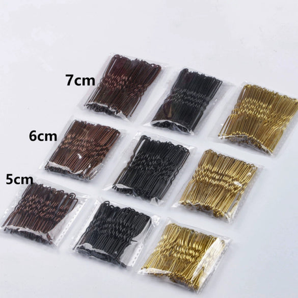 Ushaped Clip Metal Simple Geometric Baking Varnish Women's Hairpin For Updo Styling