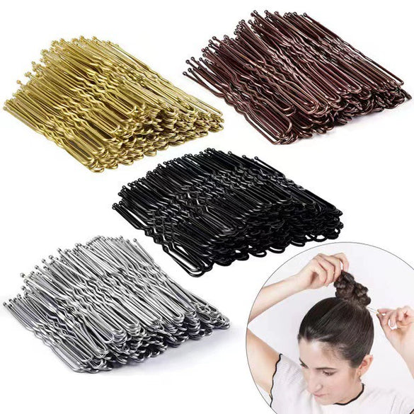 Ushaped Clip Metal Simple Geometric Baking Varnish Women's Hairpin For Updo Styling