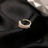 Ushaped Copper Doublelayer Inlaid Zircon Ear Clips For Women Without Pierced Ears Geometric Electroplated