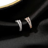 Ushaped Copper Doublelayer Inlaid Zircon Ear Clips For Women Without Pierced Ears Geometric Electroplated