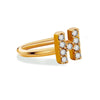 Ushaped Copper Ear Clip With Diamond And Letter Design Minimalist Style Women's And Unisex