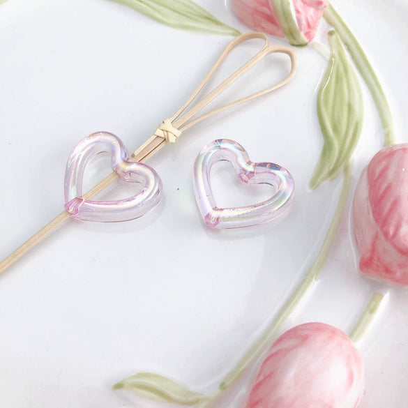 Uvplated Acrylic Photo Frame Love Stars Diy Handmade String Beads Mobile Phone Chain Pendant Jewelry Clothing Accessories