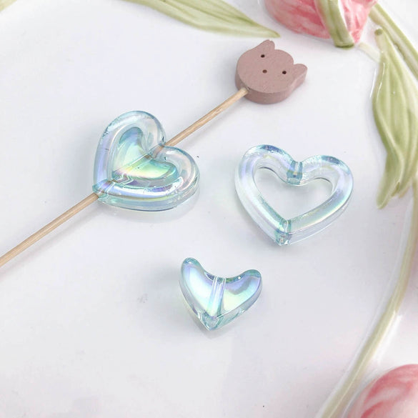 Uvplated Acrylic Photo Frame Love Stars Diy Handmade String Beads Mobile Phone Chain Pendant Jewelry Clothing Accessories