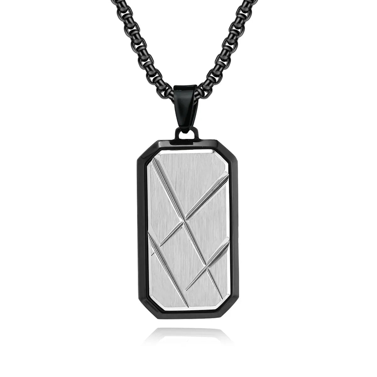 Vacation Beach Roman Style Geometric Titanium Steel Plating Men'S Pendant Necklace