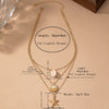 Vacation Beach Starfish Shell Alloy Shell Women's Three Layer Necklace