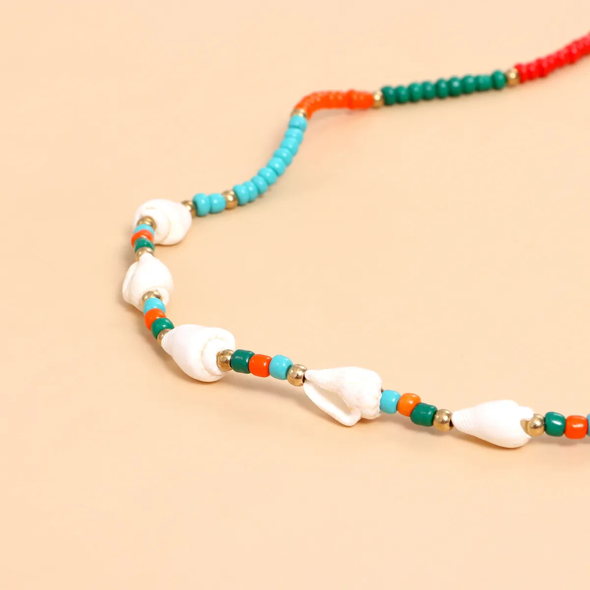 Vacation Bohemian Colorful Shell Beaded Women's Long Necklace Necklace