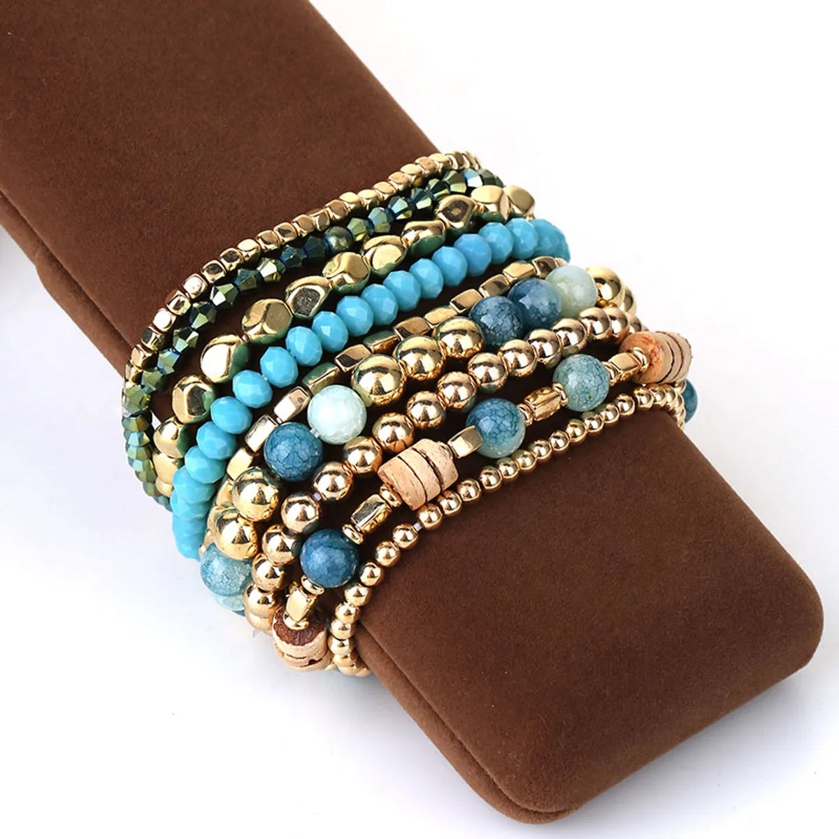 Vacation Bohemian Geometric CCB Resin Glass Wholesale Bracelets