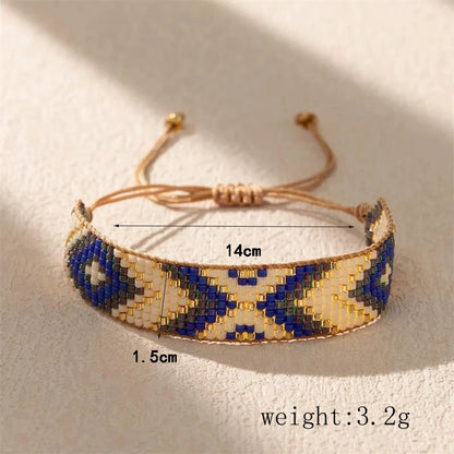 Vacation Bohemian Geometric Glass Knitting Unisex Bracelets