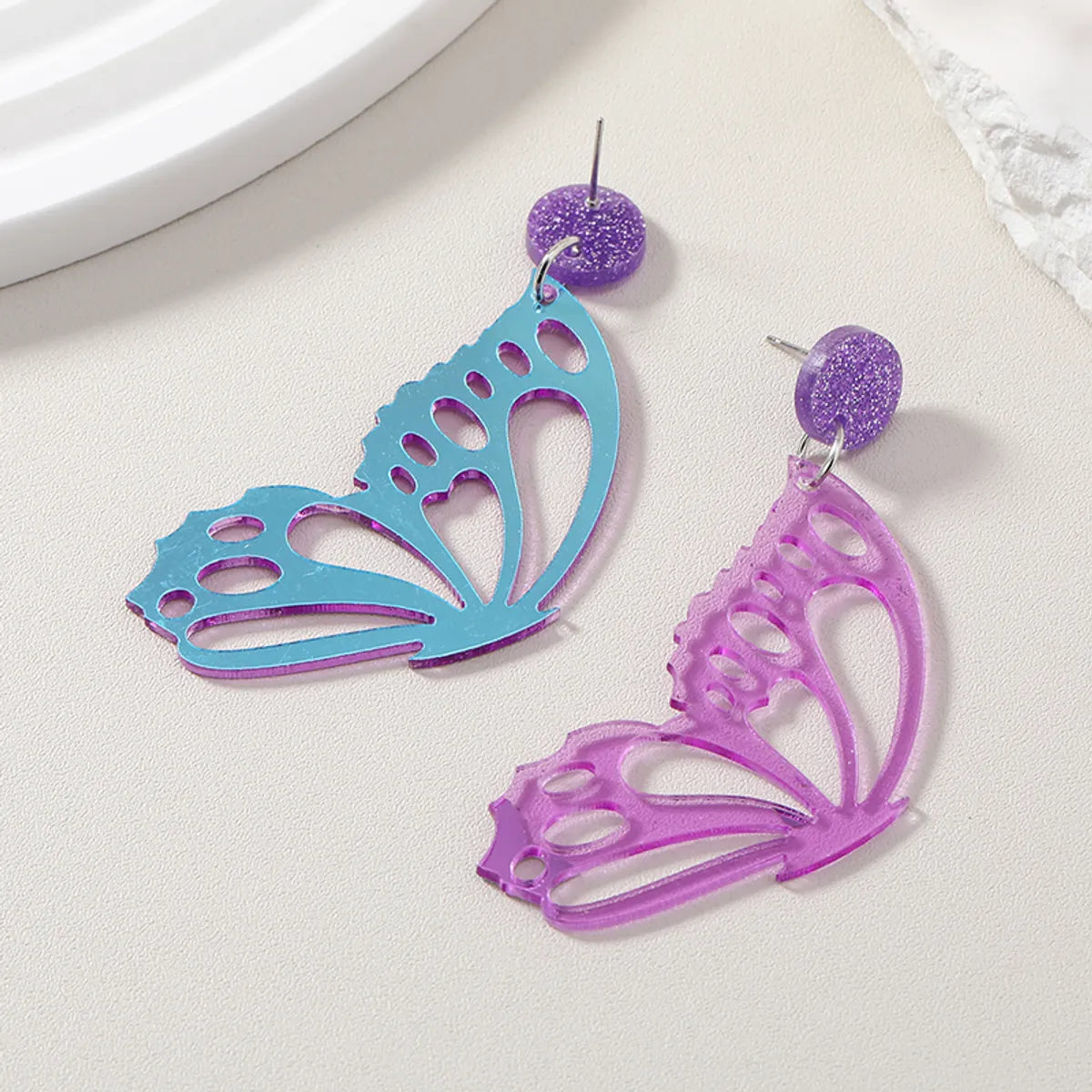 Vacation Butterfly Arylic Hollow Out Women's Drop Earrings