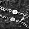 Vacation Classic Style Customization Laser Engraving Solid Color Titanium Steel Cuban Link Chain Curb Chain Bracelets In Bulk
