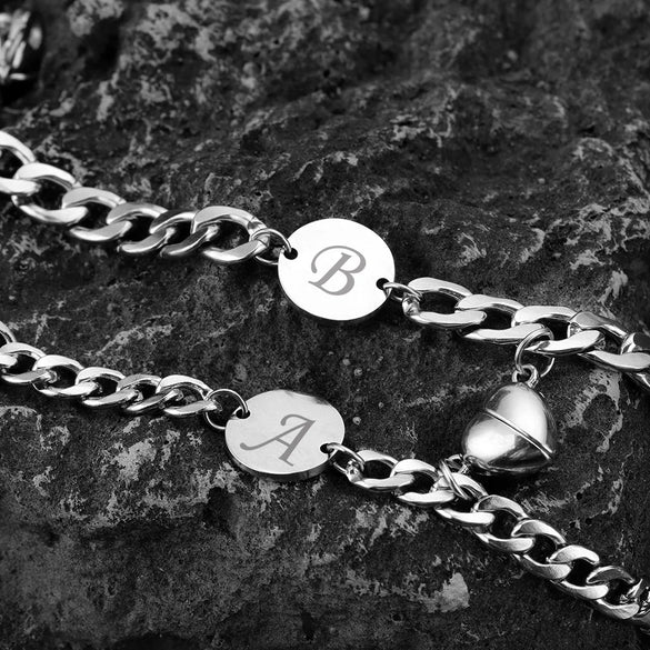 Vacation Classic Style Customization Laser Engraving Solid Color Titanium Steel Cuban Link Chain Curb Chain Bracelets In Bulk