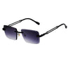 Vacation Classic Style Solid Color Pc Square Frameless Men'S Sunglasses