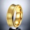 Vacation Classic Style Solid Color Titanium Steel Plating Men'S Rings Men Band Rings