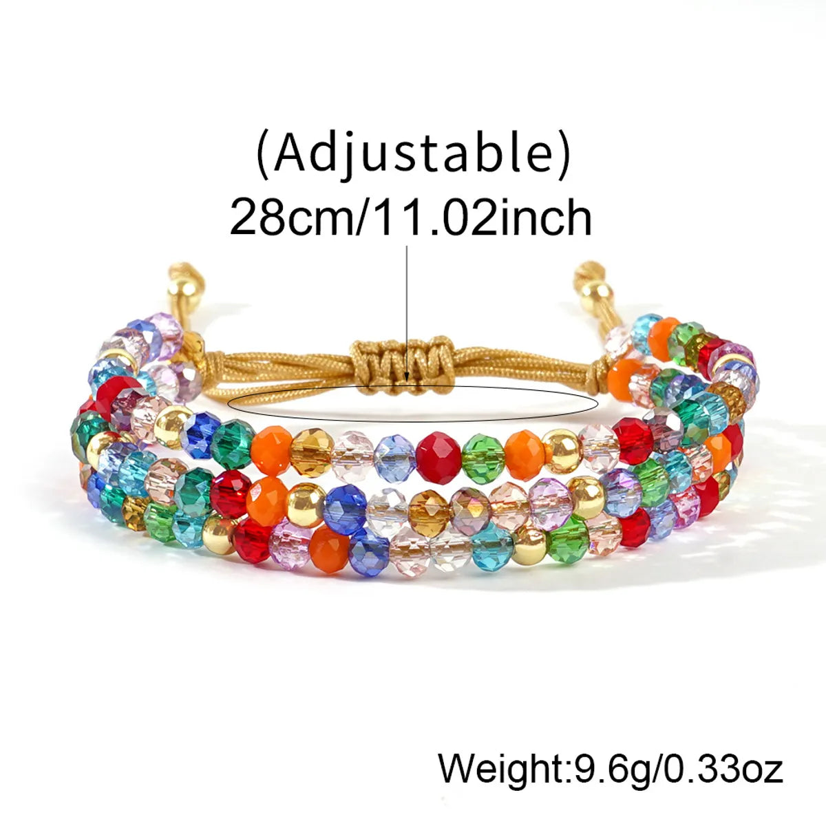 Vacation Color Block Artificial Crystal Rope Wholesale Bracelets