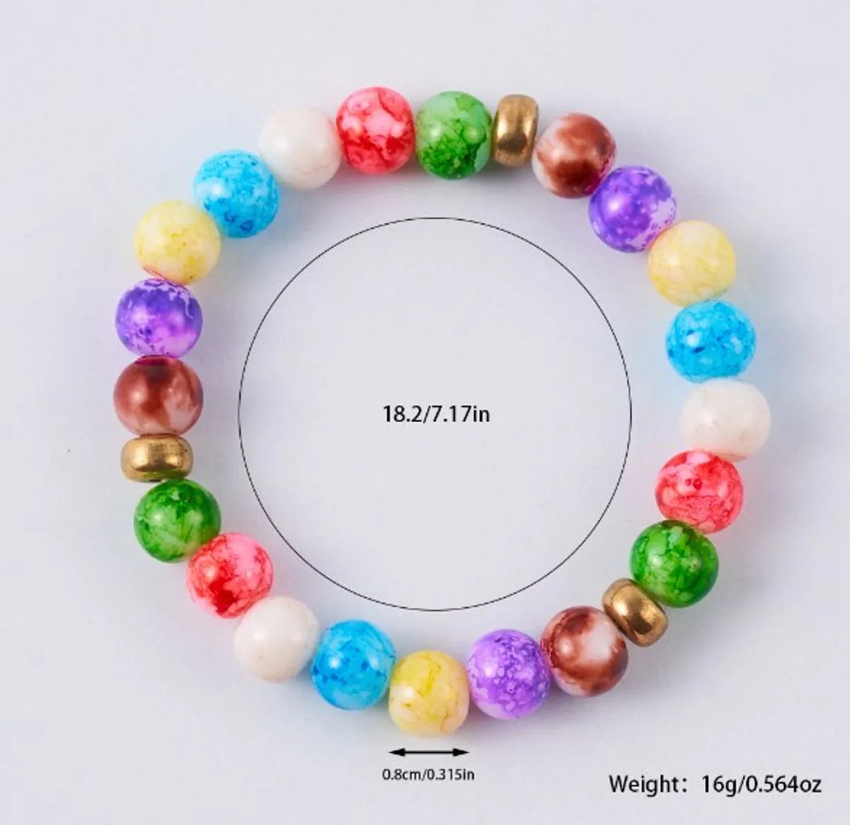 Vacation Color Block Glass Wholesale Bracelets