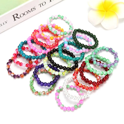 Vacation Color Block Glass Women's Bracelets 1 Piece