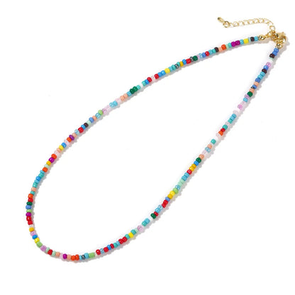 Vacation Colorful Seed Bead Wholesale Necklace